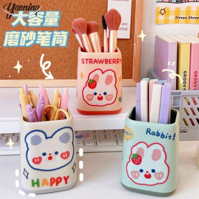 China Pen Stand Thailand Hot Sale Creative office table storage Stationery Manufacturing price wholesale Cartoon stick acrylic plastic pen stand for sale