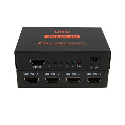 China Multimedia One Input 4 Output HDTV Splitter 1X4 4Kx2K 3D HDTV Splitter With Power For HDTV Xbox PS for sale