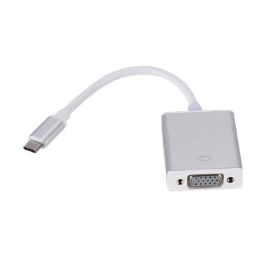 China COMPUTER USB 3.1 Type C to VGA Adapter Male to Type-C Female Converter Cable Support 1080p Mac Book Laptop for sale