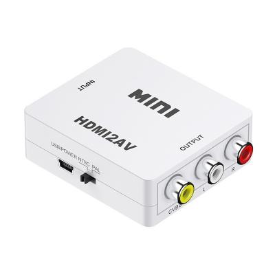 China Home Entertainment Wholesale1080p Mini HDTV2AV High Quality HDTV Converter to AV HDTV Converter to 3RCA Video to Audio Converter for sale