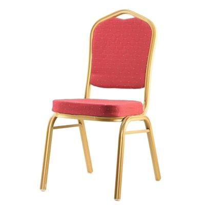 China Stacked High quality Hotel furniture All Metal chairs Luxury stackable Banquet Wedding Hotel Event Chairs Training chairs for sale