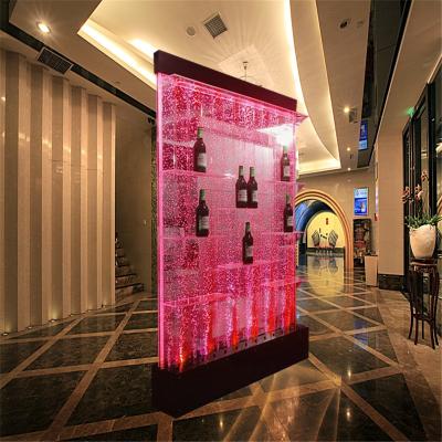 China Coastal Wall Mounted Water Bubble Wall With Bar Bottle Shelve For Home Design Partition Panel for sale