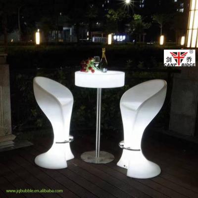 China Color Changing LED Lights LED Bar Furniture Light Glowing Cocktail Table And Chairs Led Furniture With High Quality for sale