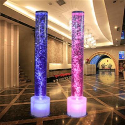 China RGB led lights color changing square water bubble lamps led bubble tube for wedding decoration for sale