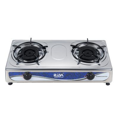 China Strong fire 2 burner cooktops stainless steel stoves OEM factory kitchen stoves for sale