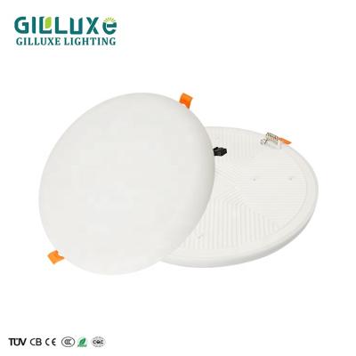 China Modern Double Color Lighting Customized Home Ceiling Lamp White LED Frameless Hotel Bedroom Panel Light for sale