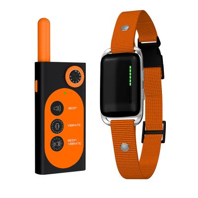 China Stored Type C Interface Recording USB Dog No Shock Collar With Remote Dog Training Anti Bark Training Collar With Led Light Function for sale