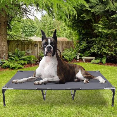 China Folding Outdoor Waterproof Breathable Pet Bed Accessories Camping Oxford Durable Elevated Dog Bed Easy Cleaning for sale