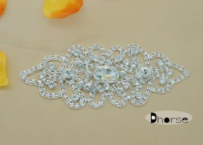 China Shiny Crystal Rhinestone Embellishments , Beaded Trims For Wedding Gowns for sale