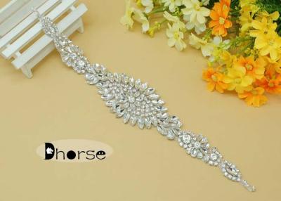 China Sew on Bling Bridal Rhinestone Beaded Applique For Wedding Dresses for sale