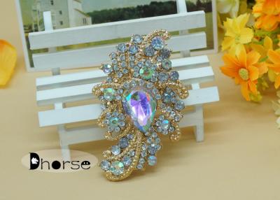 China Diamante Extra Large Vintage Rhinestone Brooches For Evening Dress for sale