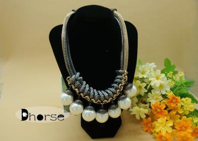 China Chunky Pearl Collar Necklace , Collar Beaded Necklace for social intercourse for sale