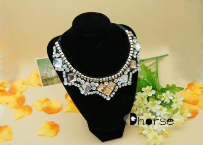 China Shining Crystal Rhinestone Beaded Collar Necklace For Lady Decoration for sale