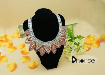 China Decorative Rhinestones Seed Bead Collar Necklace , Fashion Collar Necklace for sale