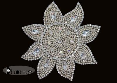 Κίνα Λουλούδι Applique Rhinestone σχεδίων εργασίας για τα φορέματα, που προσαρμόζονται προς πώληση