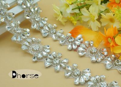 Κίνα Χειροποίητος ράψτε στην περιποίηση Bling Bling Rhinestone Applique για το νυφικό φόρεμα προς πώληση