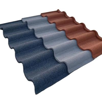 China Anti - Corrosion Chinese Stone Coated Metal Roofing Stone Coated Colored Tile Roofing Materials for sale