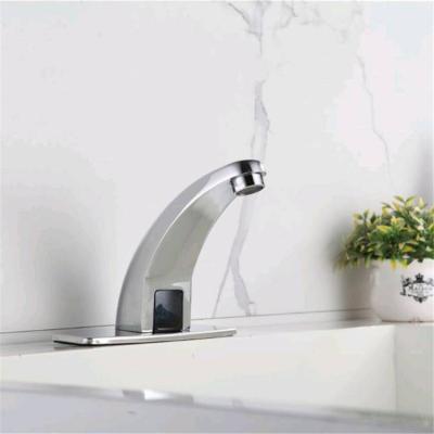 China Sense Faucets Touchless Automatic Sensor Faucet Hands Free Bathroom Sink Water Faucet Mixer Tap Manufacturer Zinc Alloy With Cover Deck for sale