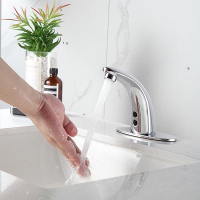 China Sense Faucets Touchless Sensor Faucet Faucet For Cold-Hot Solid Brass Bathroom Hands Water Faucet Maker Automatic Faucet Free Mixer for sale