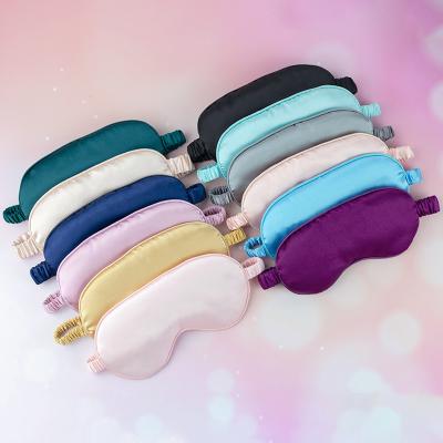 China Cooling Colored Mulberry Cloth Ice Eye Mask Satin Sleeping Eye Mask Normal Size Skin-friendly Comfortable Soft Cotton Silk Custom Made for sale