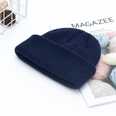 China COMMON winter warm hats wholesale 100% acrylic unisex couple knitted beanie hat logo custom winter hats students adults for sale