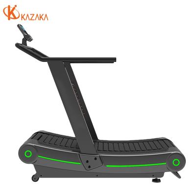 China Commercial Sale Level Available Manufacturers Console Home-Fit-Treadmill Run Smart Manual Curved Treadmill for sale