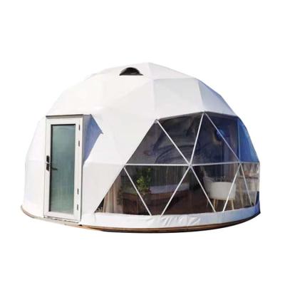 China Luxury 6 Way UV Resistance 100-120km/h Large Hub Hotel Igloo 9m Wind Load 10m Geodesic Dome Mega Glass Tent for sale