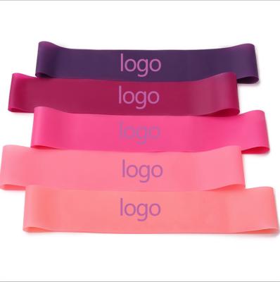 China New Elastic Band Durable Gym Hip Circle Printing Long Logo Set Letsfit Workout Latex PCs Exercis Resistance Tube Band for sale