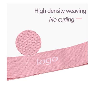 China Low Se Custom High Elasticity Factory Price Logo Exercise Band Home Workout Logo Gym Accessories Fabric Glute Booty Resistance Bands for sale