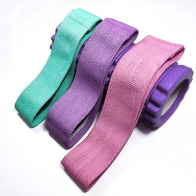 China High Elasticity Personalized Yoga Eco Bleach Colorful Resistance Solid No Roll No Slip Natural Fabric Booty Bands for sale