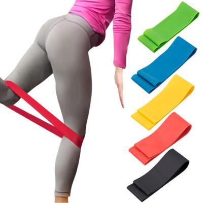 China Yoga Exercise Pull Up Straps Squats Butt Elastic Bands Round Latex 10-50lb Fitness Resistance Bands Booty Bands for sale