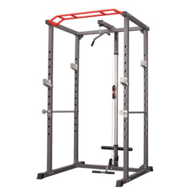 China Safe Commercial Power Safe Black Metal Functional Lat Down Squat Rack Trainer With Pulley for sale