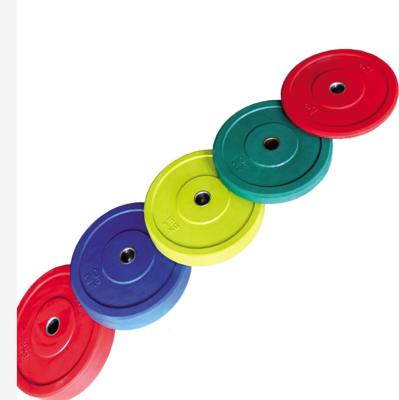 China Custom Color Iron Band Hi-temp Weight Barbell Training Gym Manufacturers Bumper Plates Eco-friendly Training for sale