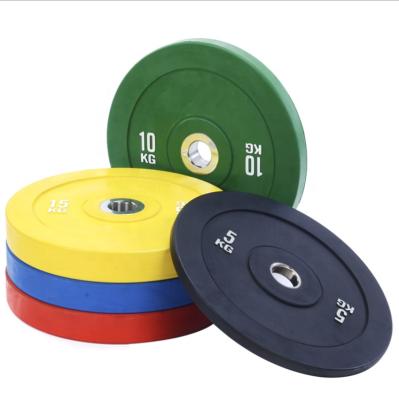 China Eco - Friendly Rubber Coated Colorful Weight Bumper Barbell Manufacturer Rubber Coated Plates for sale