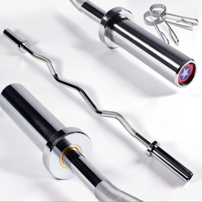 China Wholesale Anti-Slip Gym Accessories Innovative Buckle Steel Threaded Barbell Bar for sale