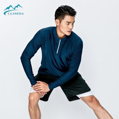 China Customized Mens Long Sleeve Good Quality Sportswear Mens Training Suit QUICK DRY Half Zipper Running Sportswear for sale