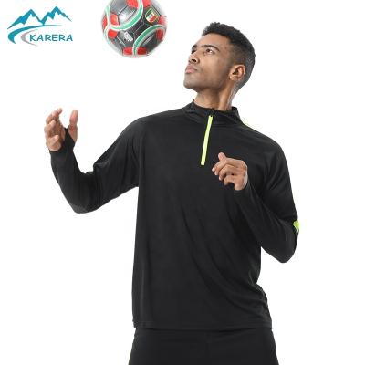 China Wholesale Custom Gym Activewear Men's Breathable Long Sleeve T-Shirt 1/4 Zipper Sports Wear for sale