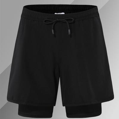 China 2021 New Men's Breathable Fitness Running 2-in-1 Double-Layer Training Gym Shorts for sale