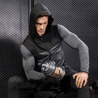 China QUICK DRY Mens Sports Jacket Fitness Zipper Casual Hoodie Windproof Training Running Jacket for sale