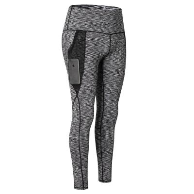 China Breathable Ladies Fitness Pants With Mesh Pockets Tight Stretch Sports Quick Dry Trousers Yoga Running Training for sale