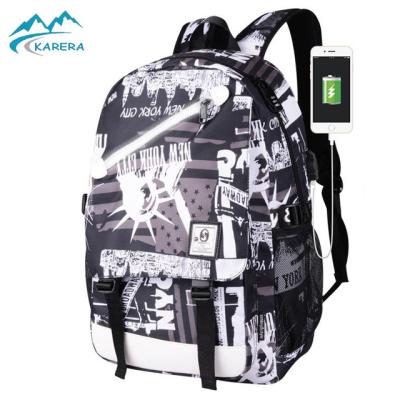 China 2019 Light wieght factory student kaka usb fashion bag men laptop school popular traveling waterproof backpack for sale