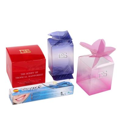 China Disposable Gift Packaging Folding Clear PVC PP Transparent Plastic Box for sale