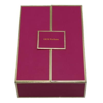 China 2022 Recyclable New Design Perfume Double Opening Gift Box Set Fashion Creative Design Double Opening Perfume Packaging for sale