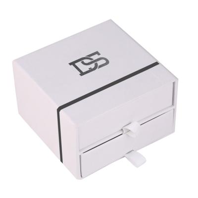 China Handmade Hot Sale Custom Printed White Double Drawer Gift Box With Logo for sale