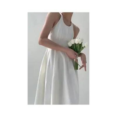 China Breathable New Products Various Color Sexy Little Girls Dress Chiffon Dress White Dress For Women for sale