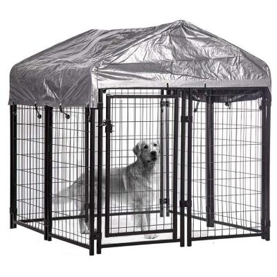 China Durable Large Size Stackable Folding Aluminum Pet Cat Dog Crate And Kennel Metal Cage For Large Dogs for sale