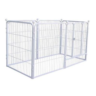 China Powder Tube Sustainable Modular White Coated Steel Dog Kennel Boarding Kennels for sale