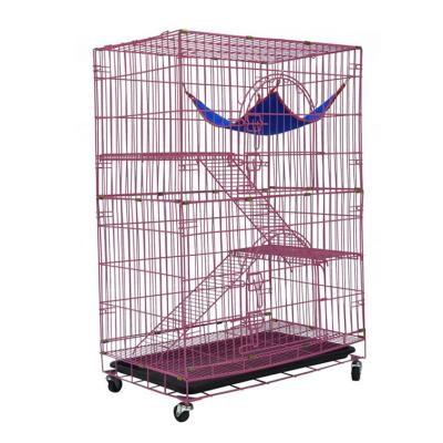 China Sustainable 2 Layers 3 Layers Large Cat Portable Cat Breeding Cage Indoor Bath Cage With Wheels MHC004 for sale