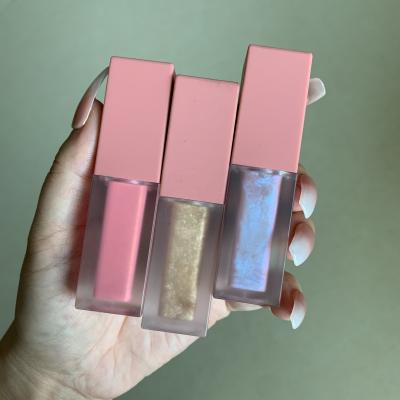 China Waterproof Cute Clear Custom Logo Heart Shaped Lip Gloss Lip Gloss Tubes Pink Tubes for sale