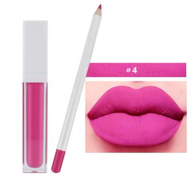 China Good quality waterproof lip kit make your own brand wholesale seller price long lasting lipstick with lip liner for sale